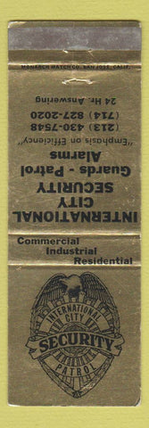 Matchbook Cover - International City Security Patrol CA WEAR