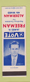 Matchbook Cover - James Freeman Alderman Election 4th Ward SAMPLE