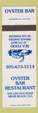 Matchbook Cover - Oyster Bar Restaurant Miami Beach FL