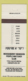 Matchbook Cover - Mooseberry Mansion People Watcher Club