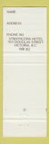 Matchbook Cover - Sticky Wicket Pub Strathcona Hotel Victoria BC