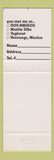 Matchbook Cover - Dos Amigos Mexican Restaurant Steamboat Springs Colorado WEAR