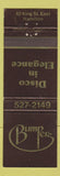 Matchbook Cover - Bumpers Disco Hamilton ON