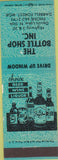 Matchbook Cover - The Bottle Shop Inc Devils Lake ND teal