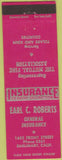 Matchbook Cover - Earl Roberts Insurance Earlimart CA