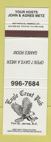 Matchbook Cover - Eagle Crest Pub Fort St James BC WEAR