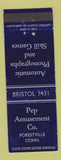 Matchbook Cover - Pep Amusement Company Forestville CT