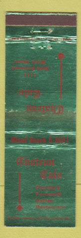 Matchbook Cover - Chateau Calo Miami Beach FL Italian