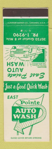 Matchbook Cover - East Pointe Auto Wash East Detroit MI