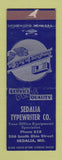 Matchbook Cover - Sedalia Typewriter Sedalia MO WEAR