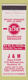 Matchbook Cover - J&M Radio TV RCA Rockford IL
