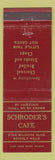 Matchbook Cover - Schroder's Cafe Beverly Hills CA