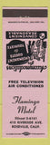 Matchbook Cover - Flamingo Motel Roseville CA PURPLE