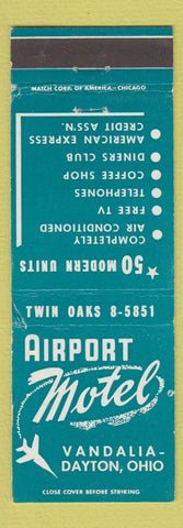 Matchbook Cover - Airport Motel Dayton OH Vandalia  WEAR