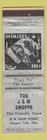 Matchbook Cover - J&M Shoppe Chagrin Falls OH