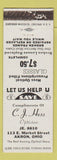 Matchbook Cover - CJ Hess Optician Akron OH WEAR