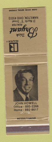 Matchbook Cover - Dick Bryant Real Estate Hamilton OH