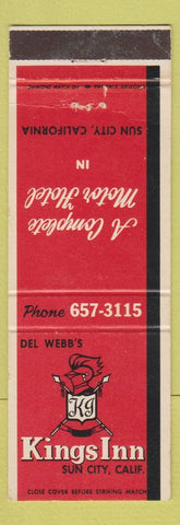 Matchbook Cover - Del Webb's Kings Inn Sun City CA