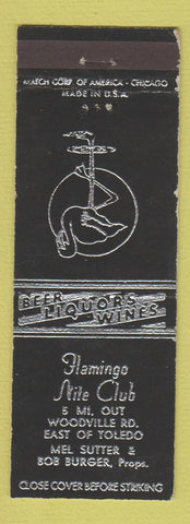 Matchbook Cover - Flamingo Nit Club Toledo OH