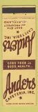 Matchbook Cover - Anders Cafeteria Cleveland OH