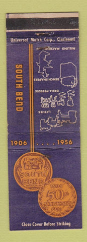Matchbook Cover - South Bend Tools Lathes Drill Press IN 1956