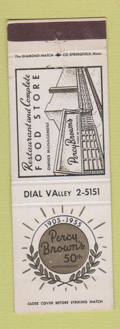 Matchbook Cover - Percy Bros Grocery 1955 Wilkes Barre PA