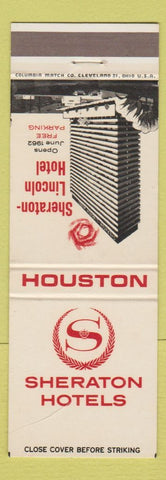 Matchbook Cover - Sheraton Hotels Lincoln Houston TX