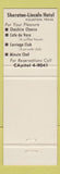 Matchbook Cover - Sheraton Hotels Lincoln Houston TX