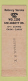 Matchbook Cover - Stanley's Cleaners Dyers Buffalo NY
