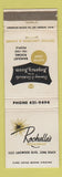 Matchbook Cover - Rochelle's Restaurant Long Beach CA