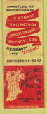 Matchbook Cover - Chinese Hitching Post Newington CT WEAR
