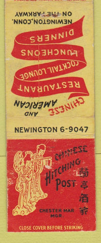 Matchbook Cover - Chinese Hitching Post Newington CT WEAR