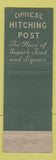 Matchbook Cover - Chinese Hitching Post Newington CT WEAR
