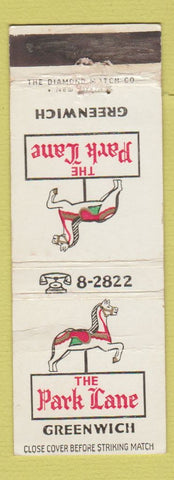 Matchbook Cover - The Park Lane Greenwich CT WEAR