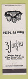 Matchbook Cover - 3 Judges New Haven CT