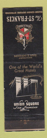 Matchbook Cover - St Francis Hotel San Francisco CA