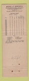 Matchbook Cover - Henekeys Wine Spirits Liquor UK England WEAR