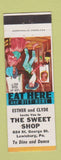 Matchbook Cover - The Sweet Shop Lewisburg PA hillbilly Hershey's Ice Cream