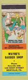 Matchbook Cover - Wayne's Barber Shop Newville PA hillbilly