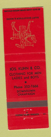 Matchbook Cover - Hart Schaffner Marx Men's Clothes Champaign IL