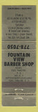 Matchbook Cover - Fountain View Barber Shop Detroit? MI