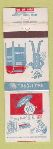 Matchbook Cover - Detroit Postal Employees Credit Union MI