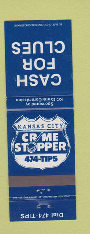 Matchbook Cover - Kansas City MO Crime Stoppers