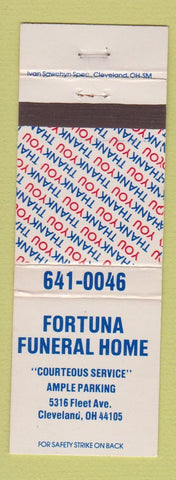Matchbook Cover - Fortuna Funeral Home Cleveland OH