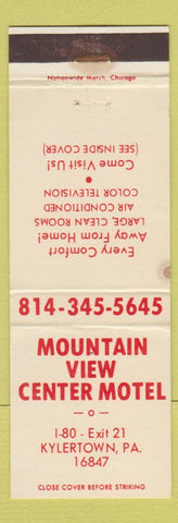 Matchbook Cover - Mountain View Center Motel Kylertown PA WEAR