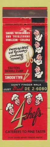 Matchbook Cover - 4 Chefs Restaurant Frankford Philadelphia PA