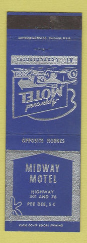Matchbook Cover - Midway Motel Pee Dee SC