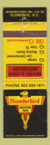Matchbook Cover - Thunderbird Motor Inn Florence SC
