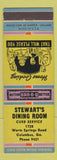 Matchbook Cover - Stewart's Dining Room Columbus GA