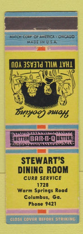 Matchbook Cover - Stewart's Dining Room Columbus GA